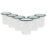 Argon Tableware White Enamel Tumblers - 300ml - Pack of 6