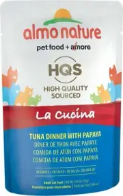 46247 Almo Nature USA HQS La Cucina Pouch Tuna with Papaya in Gravy 24/1.94oz