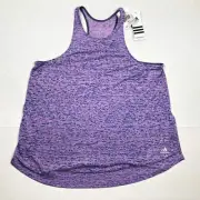 Adidas Racerback Activewear Top 24/7 Tank Purple Blue Spacedye Sz XL NEW