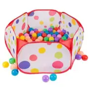 Kids Ball Pit Tent 6-sided Pop-Up 200-Balls Hexagon-Shaped Playpen Portable