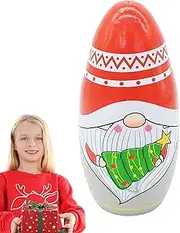 Nesting Christmas Dolls | 5X Gnomes Faceless Dwarf Nesting Doll Set,Christmas Nesting Doll Craft Ornaments, Scandinavian Tomte Gnome Decor for Tiered Tray Shelf Tabletop Fireplace