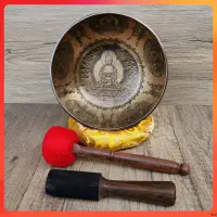 在飛比找蝦皮購物優惠-手工銅碗主播助眠工具西藏唱歌碗擺件梵音缽尼泊爾特色頌缽音療缽