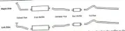 1955 CADILLAC COUPE & CONVERTIBLE DUAL EXHAUST, ALUMINIZED, WITH RESONATORS