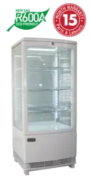 Four Sided Display Fridge 86L With LED Lights Exquisite Takeaway Restaurant