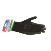 HILKA GLOVES PU COATED BLACK SMALL