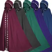 Unisex Adult Halloween Hooded Cloak Robe Medieval Cape Fancy Vampire Costume