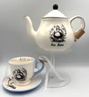 Rae Dunn Disney Alice In Wonderland Teapot and Teacup