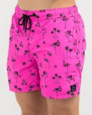 [Lucid] Lucid Men's Voyager Elastic Waist Shorts in Pink Size Medium M Pink