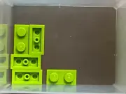 LEGO Parts - Lime Green Plate 1 x 2 - No 3023 - QTY 5