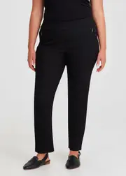 [Taking Shape] Taking Shape Rhea Texture Stretch Pant Size 14 in Black, Viscose - Plus Size Women's Clothing Black