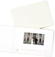 Luxury Linen Photo and Video Book, 5" IPS Display, 4GB Memory, Rechargeable Battery, Up to 3 Hours HD Video Storage, Perfect for Weddings, Birthdays, Anniversaries, and More