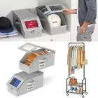 Grey Hat Storage Box Non-woven Fabric Hat Rack Clothes