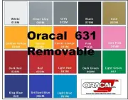 12" x 10' Oracal 631 vinyl Sign Craft Plotter Cutter Removable Wall Removable