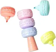HOODANCOS Multicolored Highlighter Pens Small Graffiti Markers for Students Portable Design for School and Office Use Fine Tip for Precise Markings Creative Macaron Shape
