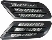 AUTOXBERT Car Side Mesh Vent Air Flow Fender Shark Gill Air Flow Intake Trim Decor ABS Fender Hole Cover Universal Adhesive Side Vent Grille Duct Decoration Car Styling