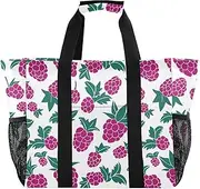 [sanluoli] Totes Collapsable Beach Bags Sandproof Canvas Laundry Bag Tote, Purple Pineapples, 1 size