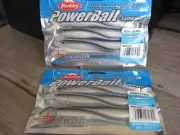 2 Packs Berkley Saltwater Fishing Baits - 5" Split Tail Jerkshad - Mullet
