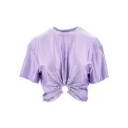 [RABANNE] RABANNE Cropped T-shirt with piercing detail Woman M M Purple