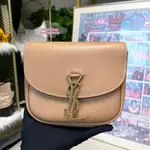 精品二手SAINT LAURENT聖羅蘭 YSL KAIA MINI迷你裸色馬鞍包/單肩包/斜背包623079