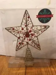 Christmas Tree Topper Star Gold & Red-Brand New-Ships N 24h