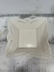 NOSTALGIA BY SKYE MCGHIE Cream 6” Square Serving Dish/Bowl NWT #02519
