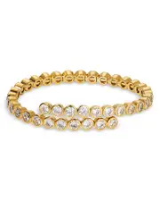 Nadri Dazzle Cubic Zirconia Bezel Flex Wrap Bracelet