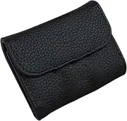 [LFWATAXY] RFID Blocking PU Leather Credit Card Holder Wallet for Women, Compact Accordion Card Case with Multiple Slots, Small Buckle Coin Purse, Stone Litchi Pattern ID Card Organizer, Style-1, Simple