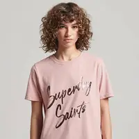 在飛比找momo購物網優惠-【Superdry】女裝 短袖T恤 Vintage Embe
