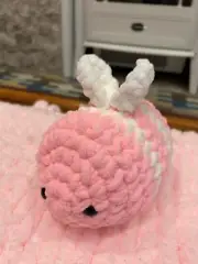 Crochet Pink Amigurumi Plush Bee