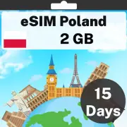 eSIM Poland - 2 GB - 15 Days - Travel eSIM | QR code activation