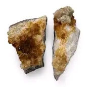 Citrine Crystal Clusters from Brazil 82.2 grams. 2 Piece Lot