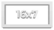 16x7 Shadow Box High Gloss White Display Frame | 1.625 Inches Deep | 1 Inch Moul