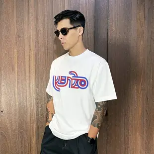 美國百分百【全新真品】KENZO 高田賢三 T恤 上衣 短袖 T-shirt logo 短T 黑色/白色 CH64