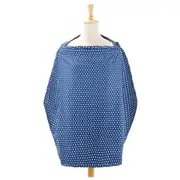 The Peanutshell 92cm Cotton Nursing Feeding Cover Privacy Shawl Cloth NVY Dot