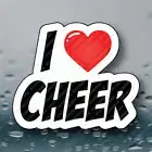 I LOVE HEART CHEER Laptop Tablet Notebook Tumbler Water Bottle Sticker