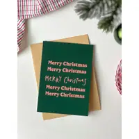 在飛比找蝦皮購物優惠-美式手寫字聖誕卡片 復古Merry Christmas