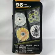Sentry 96 Disc CD Wallet Carry Case Black Zipper DVD BLURAY Games