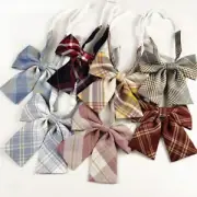 Checkered School Uniform For Women Collar Bow JK Japanese Bow Tie Sailor Style