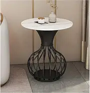Side Table Round End Tables, Small End Table Accent Side for Family, Coffee Tea End Table for Living Room,Dinning Room, Bed Room, Small Spaces End Tables Living Room(Black)
