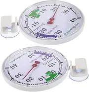 Vaguelly 2 Pcs Refrigerator Thermometers Accurate Dial Type Temperature Indicators for Household Supermarkets Easy to Read Display for Fridge Freezer Use