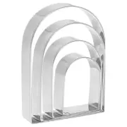 Arched Cookie Cutter Set Assorted Sizes Stainless Steel Geometric Biscuit Cutter