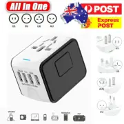 Travel Adapter International Universal 3 USB &Type-C Outlet Converter Plug Power