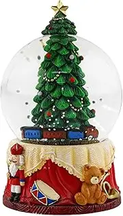 Christmas Snow Globe - Desktop Christmas Globe, Christmas Snow Water Globe | Christmas Tree Snow Water Swirling Glittering Globe, Snowflake Christmas Tree Globe for Home Desktop, 8x8x13cm