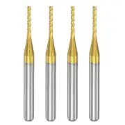 1/8" Shank 1.2mm x 7mm Titanium Coated Carbide End Mill CNC Router Bits 4pcs