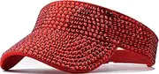 [XYIYI] Bling Rhinestone Sports Sun Visor Hats Adjustable Summer Cap Visor Caps for Women Girls