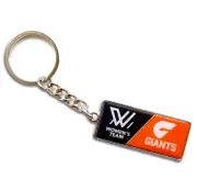 GWS Giants AFLW Womans Team Logo Metal Keyring