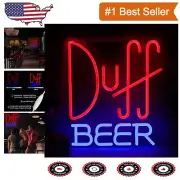 Vibrant Dimmable Duff Beer Neon Light - Wall Mount for Home Bars & Parties