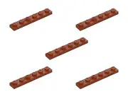 5 New LEGO Dark Orange 1x6 Plates 3666 flat panel city building creator plate