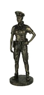 Veronese Design Police Woman To Protect and Serve Police Officer Tribute Statue Bronze One Size