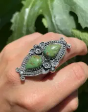 Kingman Turquoise Ring | Sterling Silver Size 10 S60